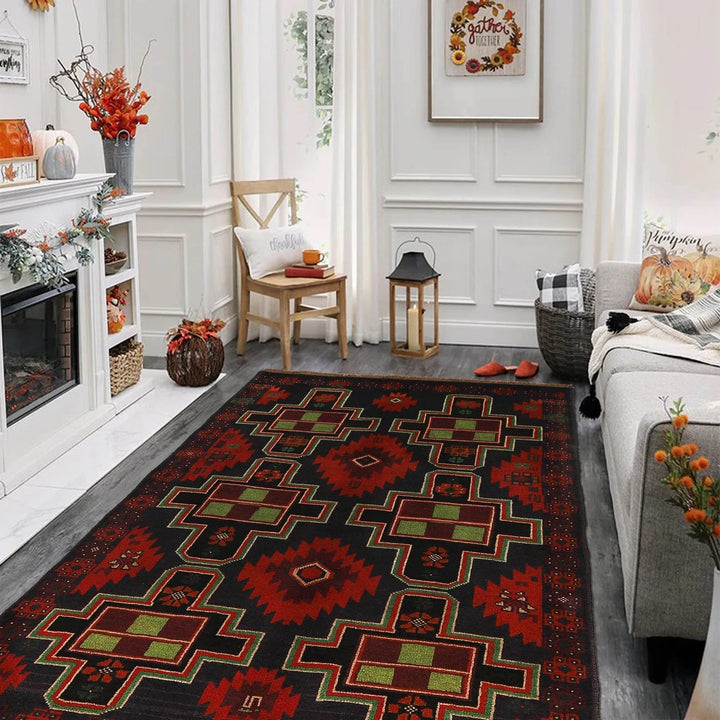 Afghan Baluchi Rug 4' 4" x 6' 7" Hand-Knotted | No. AL93575