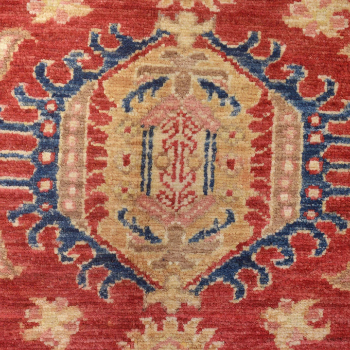 Red Afghan Serapi Rug 6' 3" x 8' " Hand-Knotted | No. AL93659