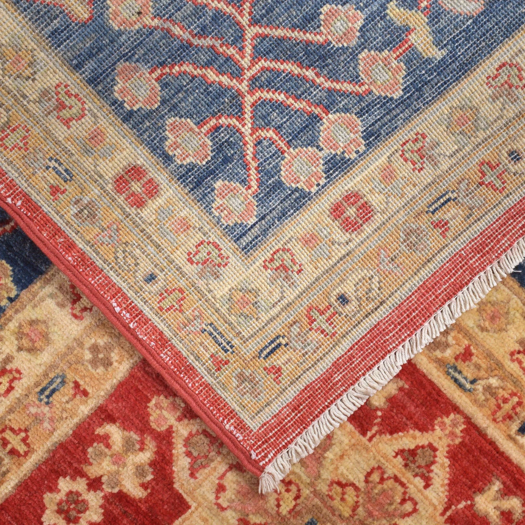 Red Afghan Serapi Rug 6' 3" x 8' " Hand-Knotted | No. AL93659