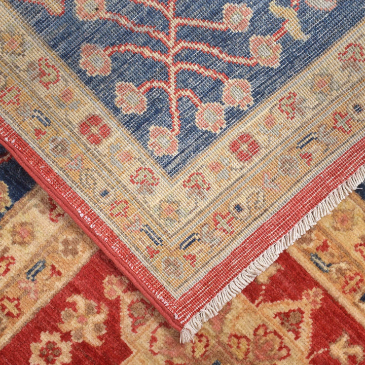 Red Afghan Serapi Rug 6' 3" x 8' " Hand-Knotted | No. AL93659