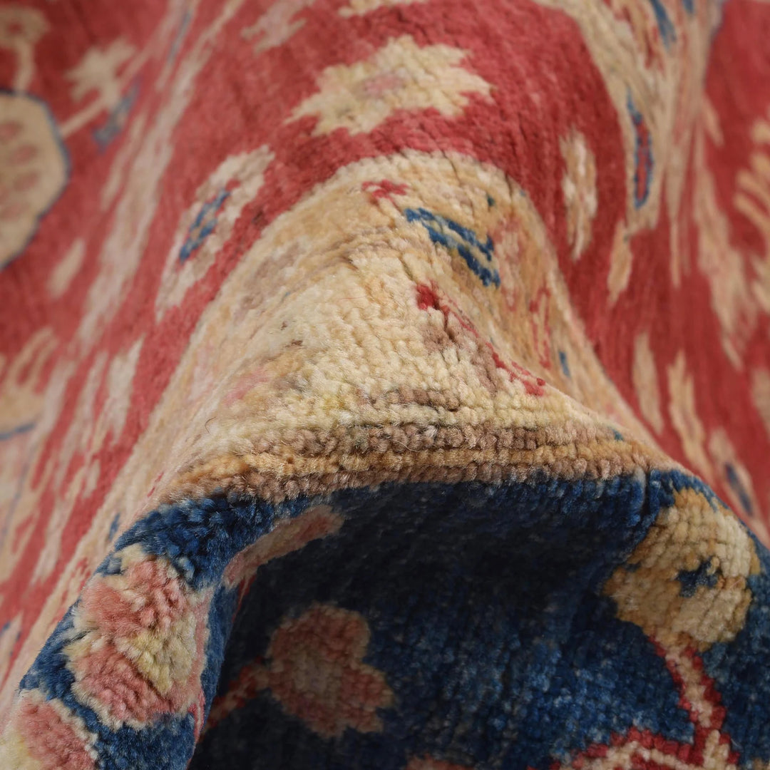 Red Afghan Serapi Rug 6' 3" x 8' " Hand-Knotted | No. AL93659