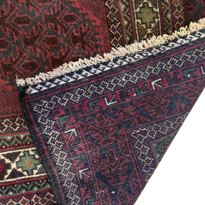 Multicolor Afghan Prayer Rug Rug 2' 11" x 5' 1" Hand-Knotted | No. AL93663
