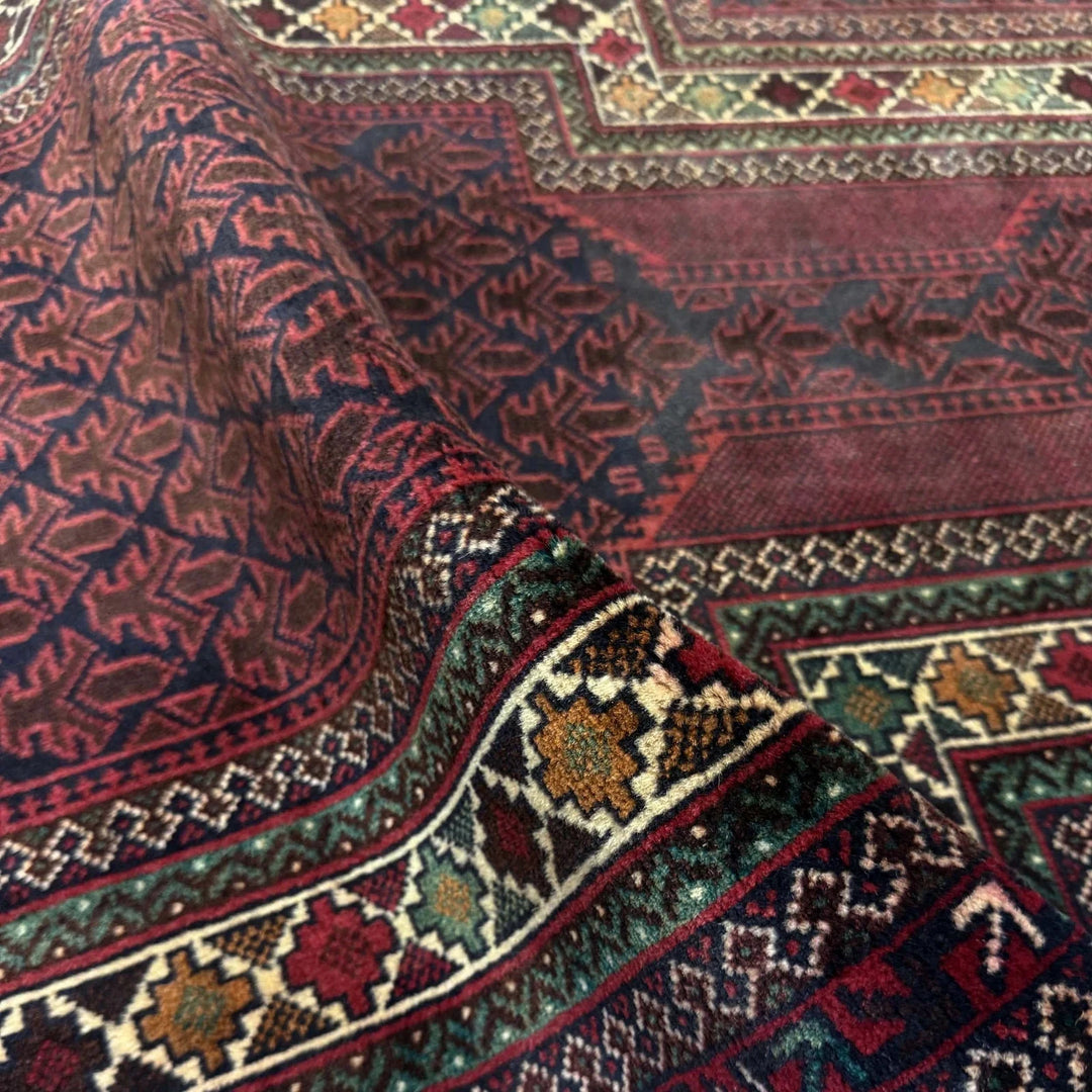 Multicolor Afghan Tribal Rug 2'11" x 5'1" Hand-Knotted | No. AL93663
