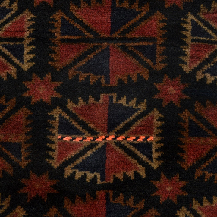 Afghan Baluchi Rug 3' 8" x 5' 12" Hand-Knotted | No. AL93745