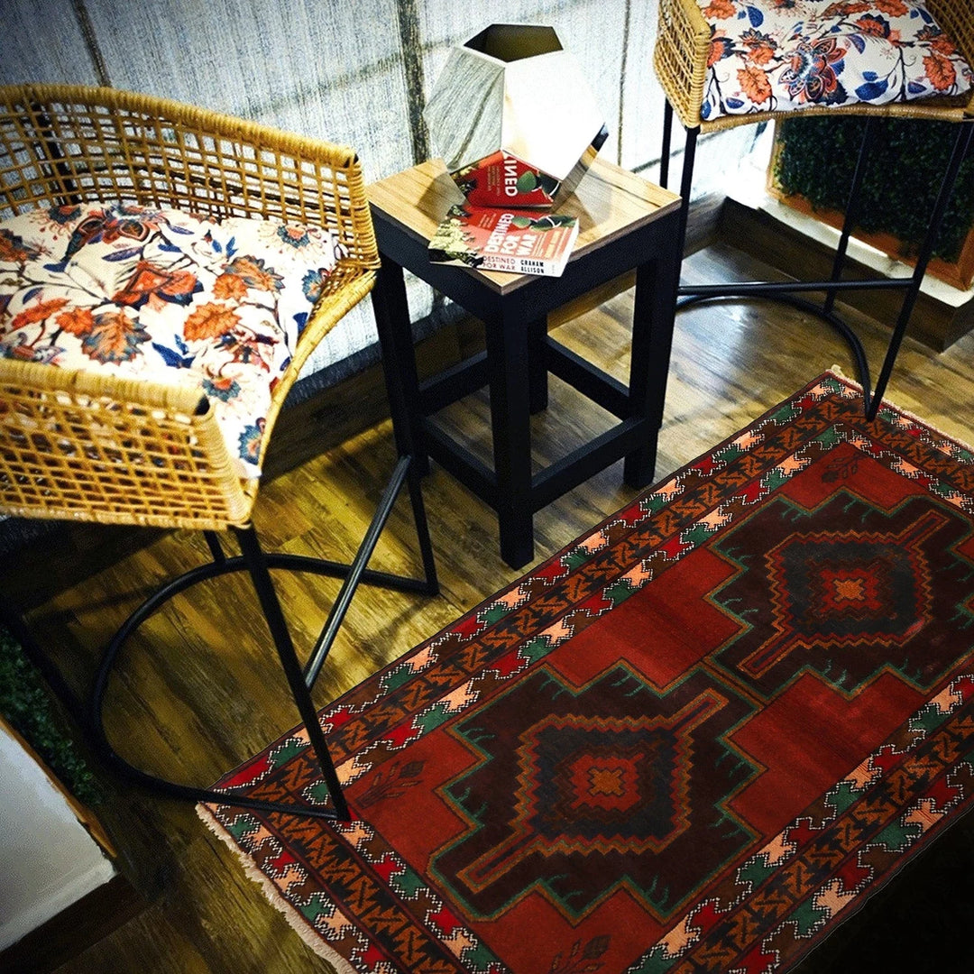 Afghan Baluchi Rug 2' 10" x 5' 4" Hand-Knotted | No. AL93750