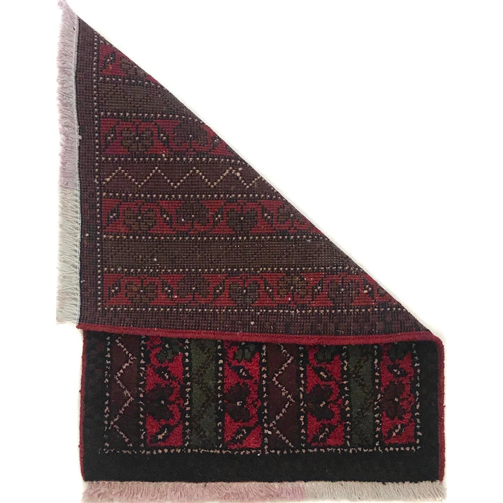 Afghan Oriental Doormat 1' 6" x 2' 0" Hand-Knotted | No. AL93856