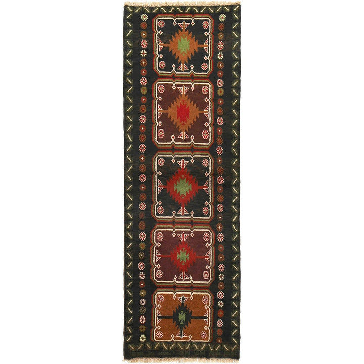 Afghan Baluchi Rug 2' 6" x 8' 2" Hand-Knotted | No. AL93877