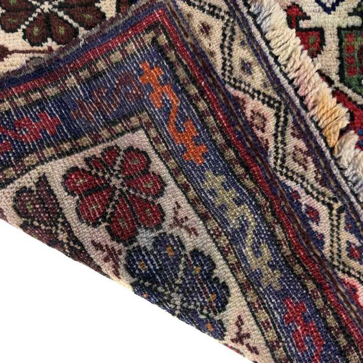 Multicolor Afghan Baluchi Rug 3' 6" x 4' 2" Hand-Knotted | No. AL93997