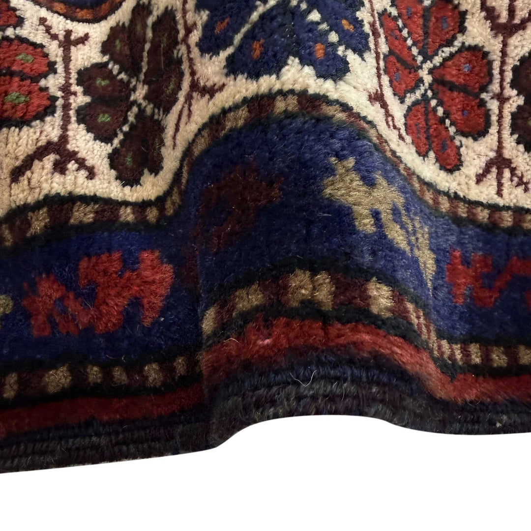 Multicolor Afghan Baluchi Rug 3' 6" x 4' 2" Hand-Knotted | No. AL93997