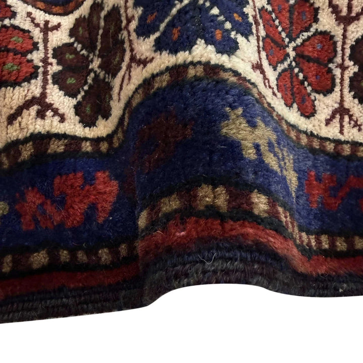 Multicolor Afghan Baluchi Rug 3'6" x 4'2" Hand-Knotted | No. AL93997