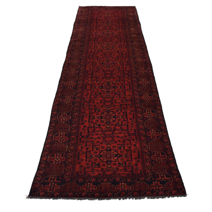 Afghan Khal Mohammadi Runner Rug 2' 6" x 12' 3" Hand-Knotted | No. AL94040