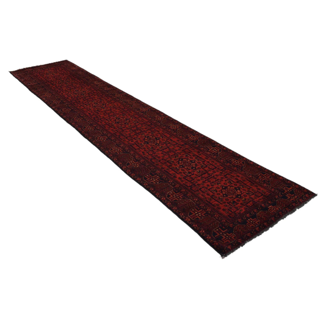 Afghan Khal Mohammadi Runner Rug 2' 6" x 12' 3" Hand-Knotted | No. AL94040