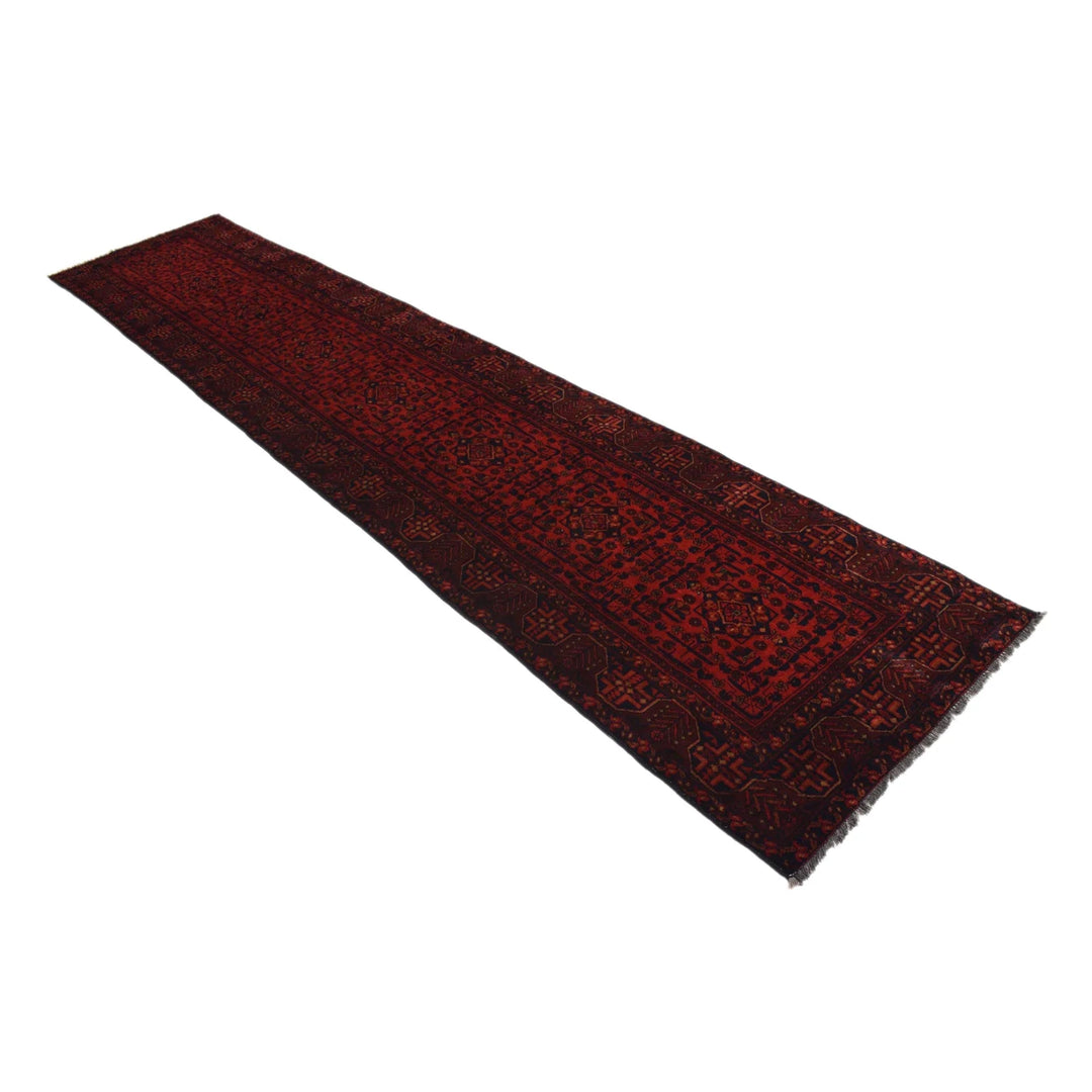 Afghan Khal Mohammadi Runner Rug 2' 6" x 12' 3" Hand-Knotted | No. AL94040