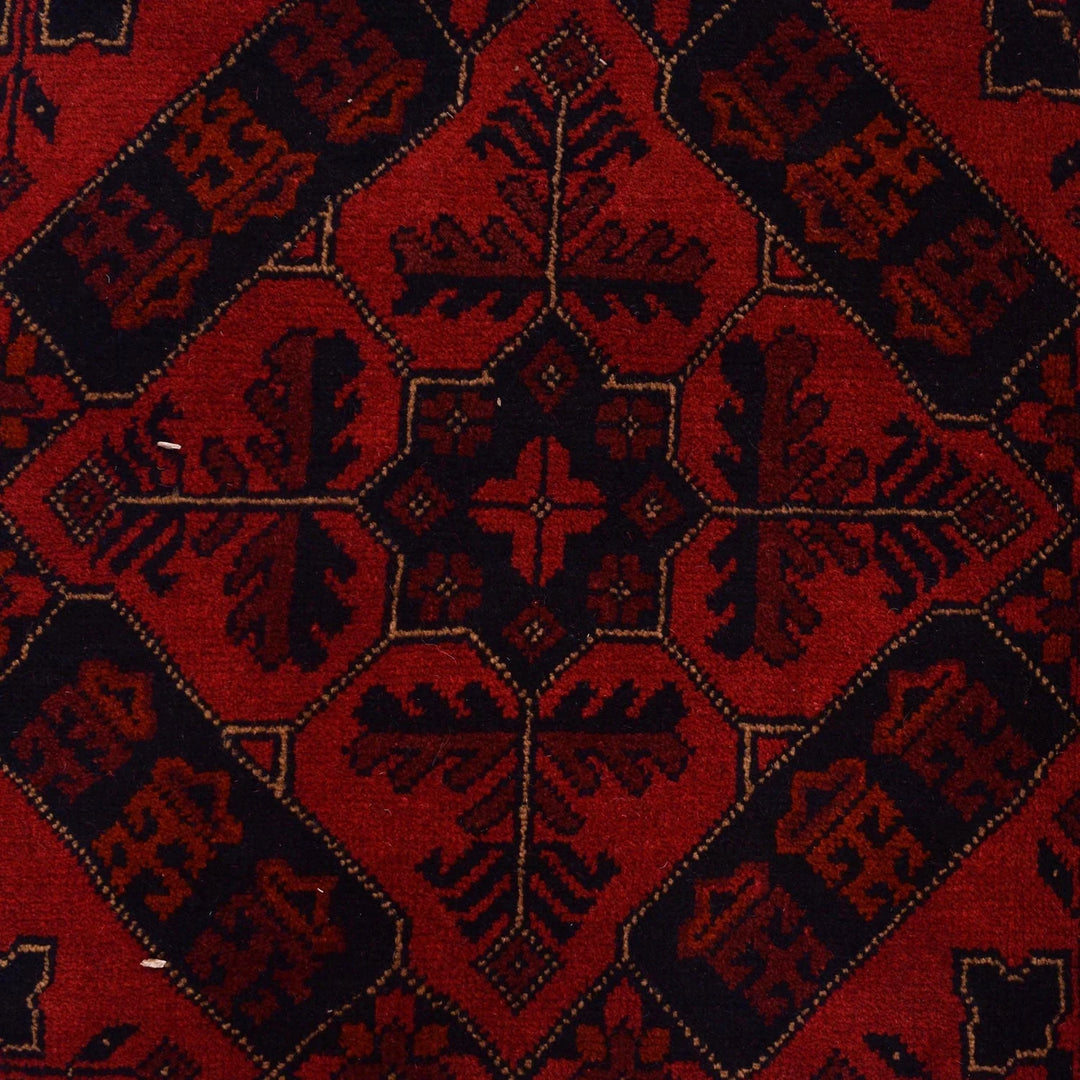 Red Afghan Khal Mohammadi Rug 10' 0" x 12' 3" Hand-Knotted | No. AL94057