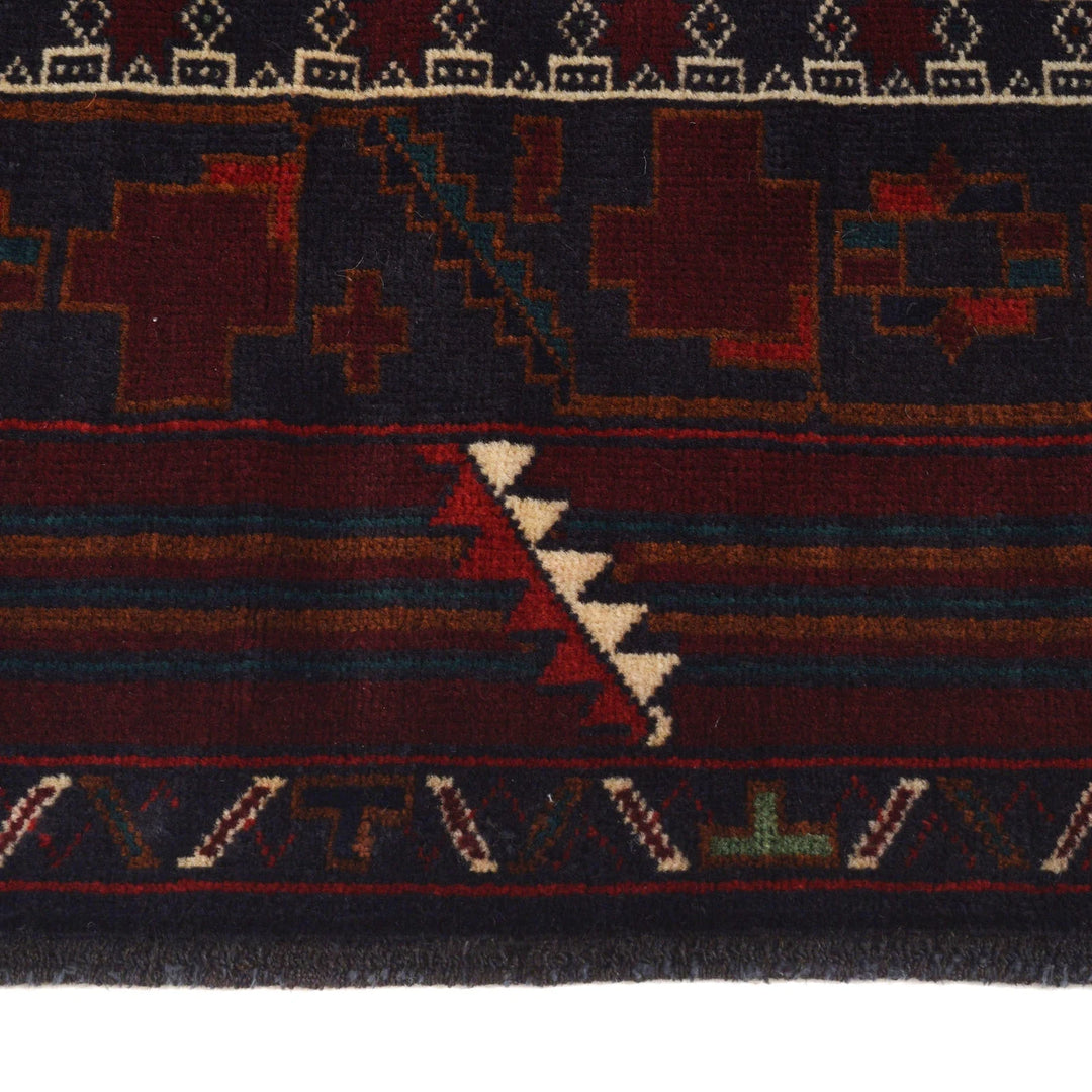 Afghan Prayer Rug 3' 3" x 4' 4" Hand-Knotted | No. AL94091