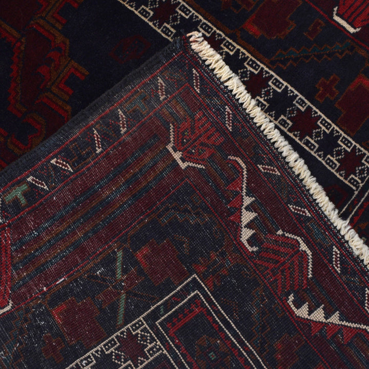 Afghan Prayer Rug 3' 3" x 4' 4" Hand-Knotted | No. AL94091