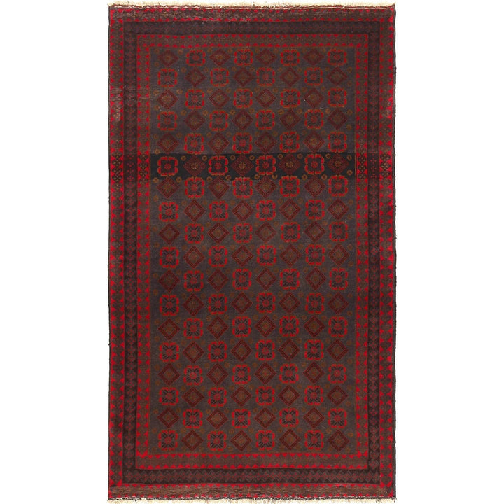 Afghan Baluchi Rug 3' 10" x 6' 6" Hand-Knotted | No. AL94097