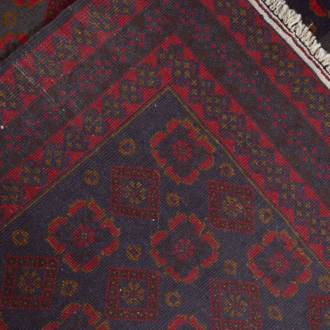 Afghan Baluchi Rug 3' 10" x 6' 6" Hand-Knotted | No. AL94097