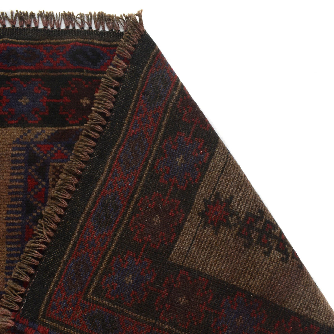 Beige Afghan Prayer Rug 2' 11" x 4' 4" Hand-Knotted | No. AL94133