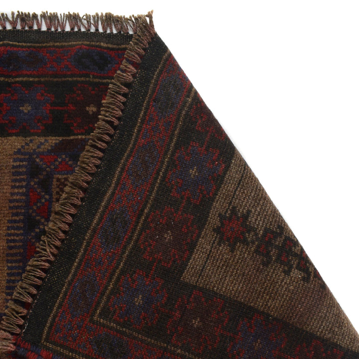 Beige Afghan Prayer Rug 2' 11" x 4' 4" Hand-Knotted | No. AL94133