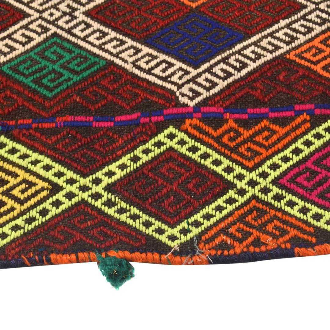 Afghan Suzuni Rug 2' 6" x 10' 6" Flat-Weave | No. AL94160
