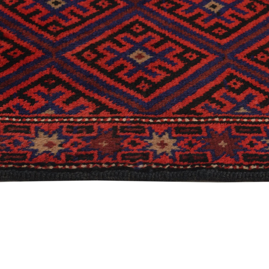 Afghan Baluchi Rug 2' 8" x 4' 2" Hand-Knotted | No. AL94176