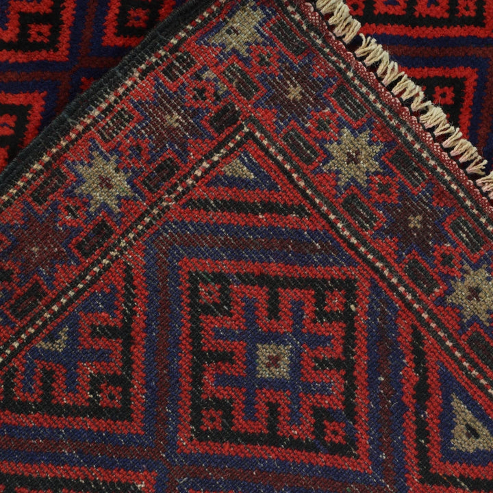 Afghan Baluchi Rug 2' 8" x 4' 2" Hand-Knotted | No. AL94176