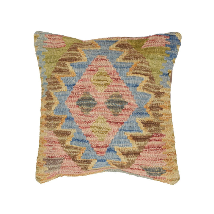 Afghan Geometric Cushion 1' 3" x 1' 3" Flat-Weave | No. AL94208