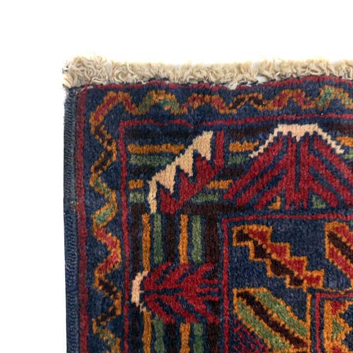 Multicolor Afghan Baluchi Rug 2' 9" x 4' 3" Hand-Knotted | No. AL94253