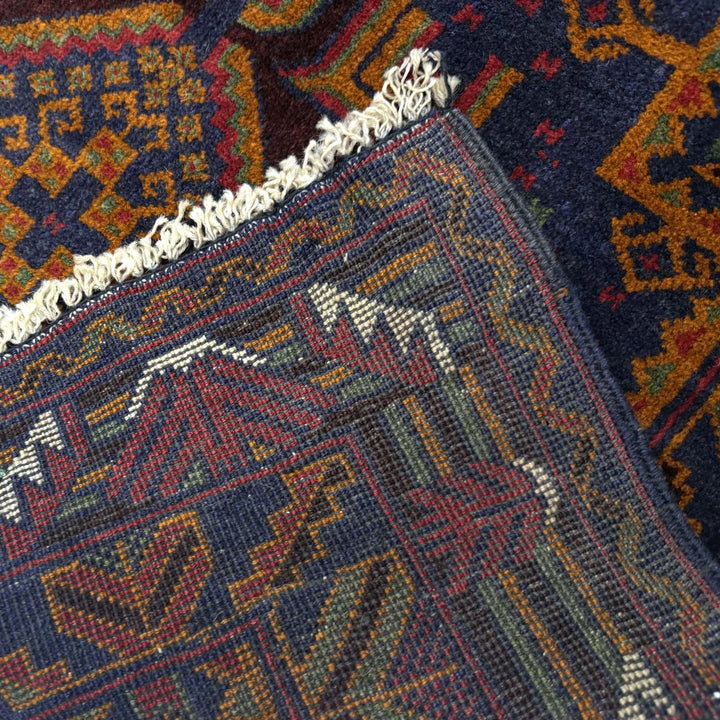 Multicolor Afghan Baluchi Rug 2' 9" x 4' 3" Hand-Knotted | No. AL94253
