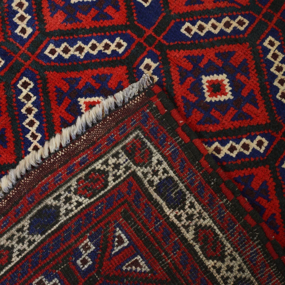 Afghan Baluchi Rug 2' 9" x 4' 9" Hand-Knotted | No. AL94274