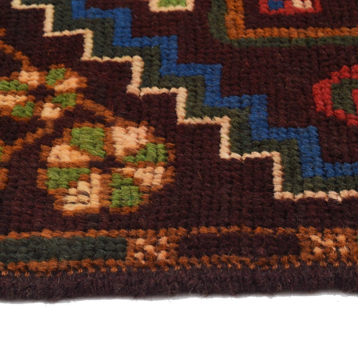 Brown Afghan Baluchi Rug 2' 4" x 7' 1" Hand-Knotted | No. AL94299