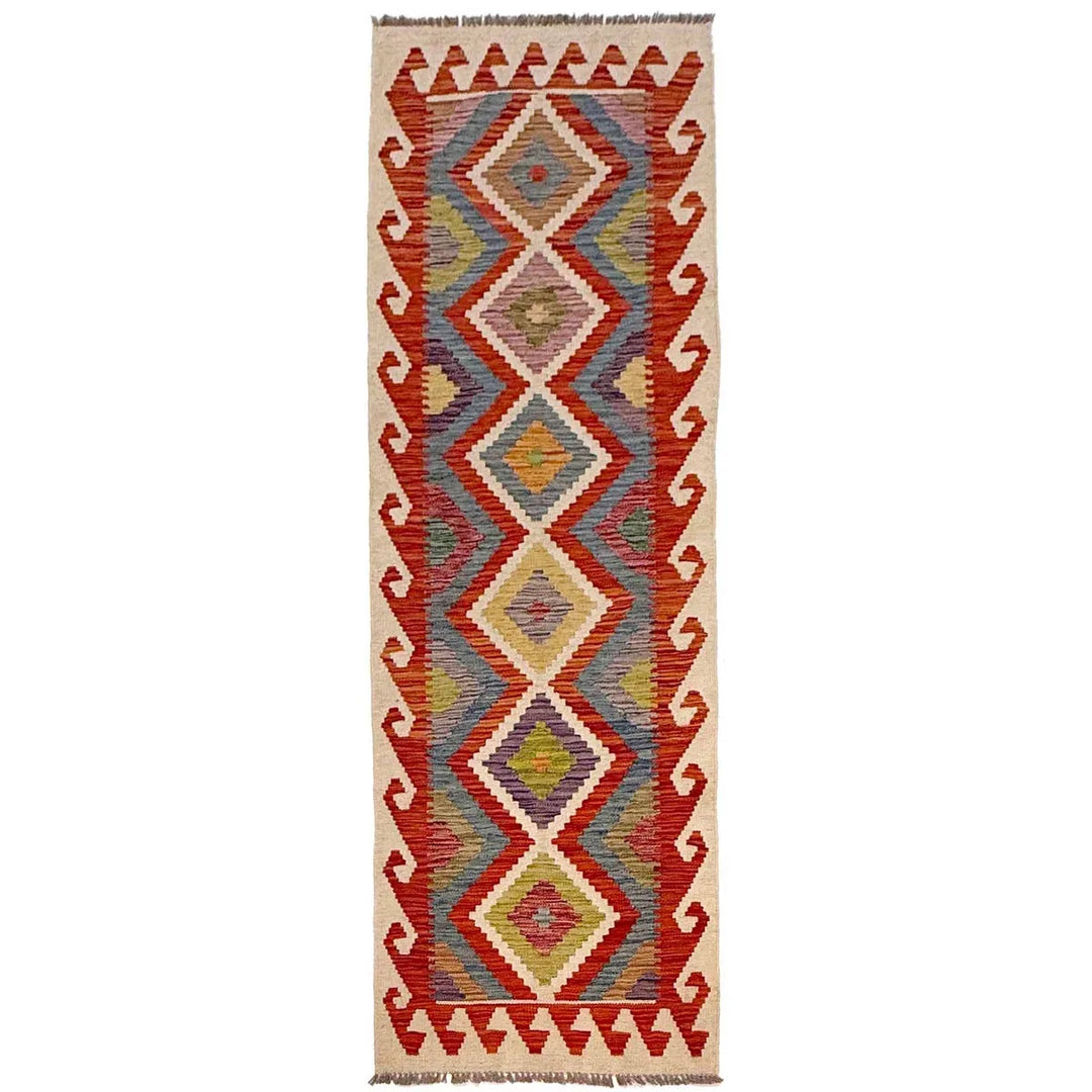 Afghan Kilim Runner 2' 1" x 6' 0" Flat-Weave | No. AL94331