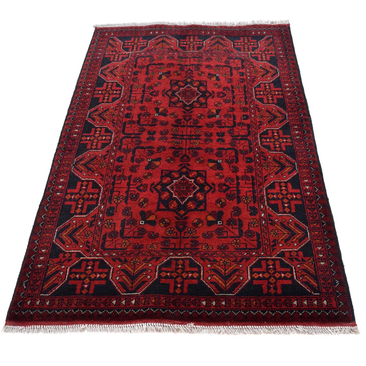 Afghan Khal Mohammadi Rug 3' 2" x 5' 2" Hand-Knotted | No. AL94437