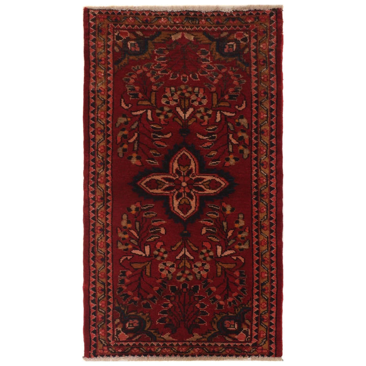 Red Afghan Baluchi Rug 2' 4" x 4' 3" Hand-Knotted | No. AL94443