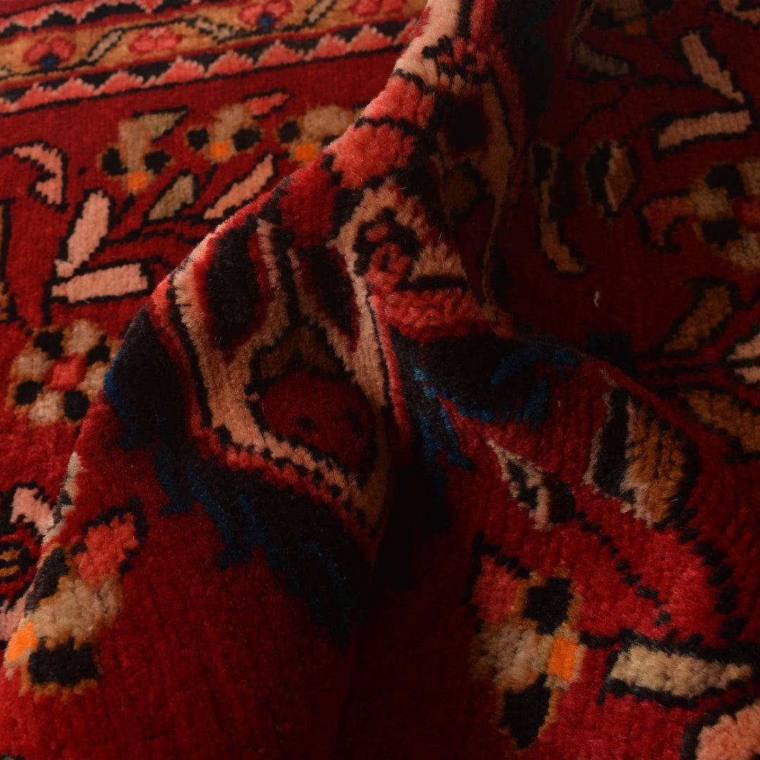 Red Afghan Baluchi Rug 2' 4" x 4' 3" Hand-Knotted | No. AL94443