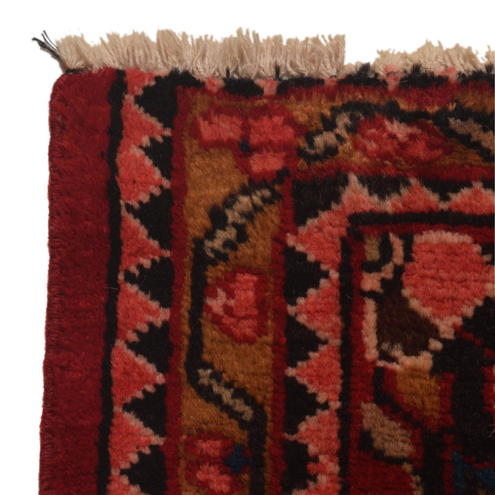 Red Afghan Baluchi Rug 2' 4" x 4' 3" Hand-Knotted | No. AL94443