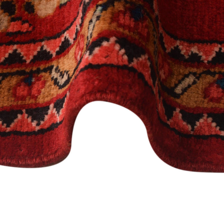Red Afghan Baluchi Rug 2' 4" x 4' 3" Hand-Knotted | No. AL94443