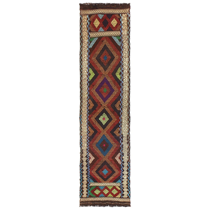 Afghan Kilim Runner 2' 0" x 9' 1" Flat-Weave | No. AL94452