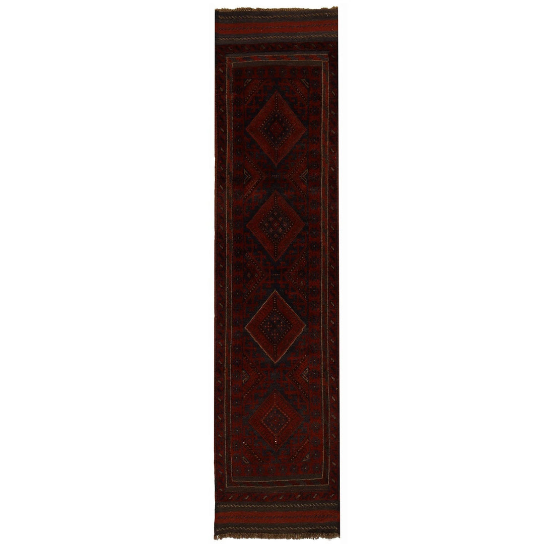 Red Afghan Mashwani Rug 1' 9" x 7' 9" Hand-Knotted | No. AL94467
