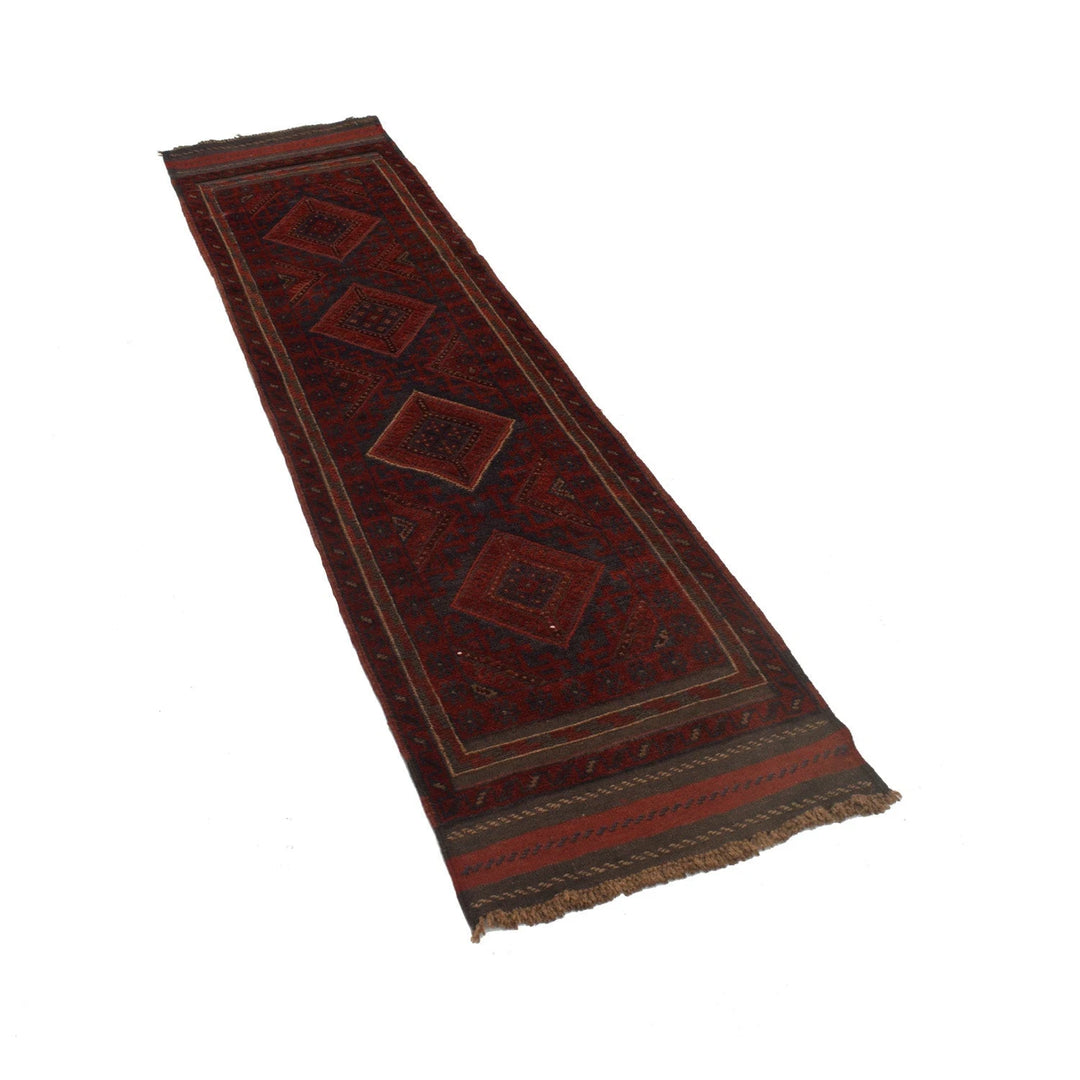 Red Afghan Mashwani Rug 1' 9" x 7' 9" Hand-Knotted | No. AL94467
