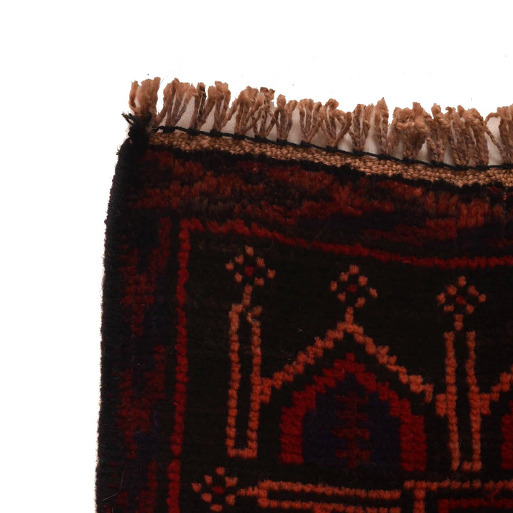 Red Afghan Prayer Rug 2' 11" x 4' 6" Hand-Knotted | No. AL94497
