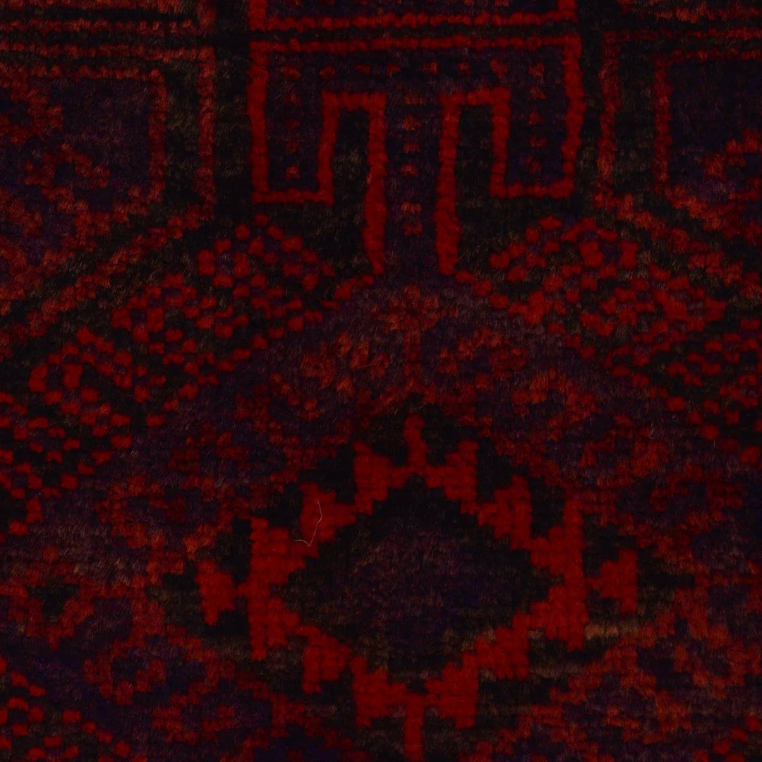 Red Afghan Prayer Rug 2' 11" x 4' 6" Hand-Knotted | No. AL94497