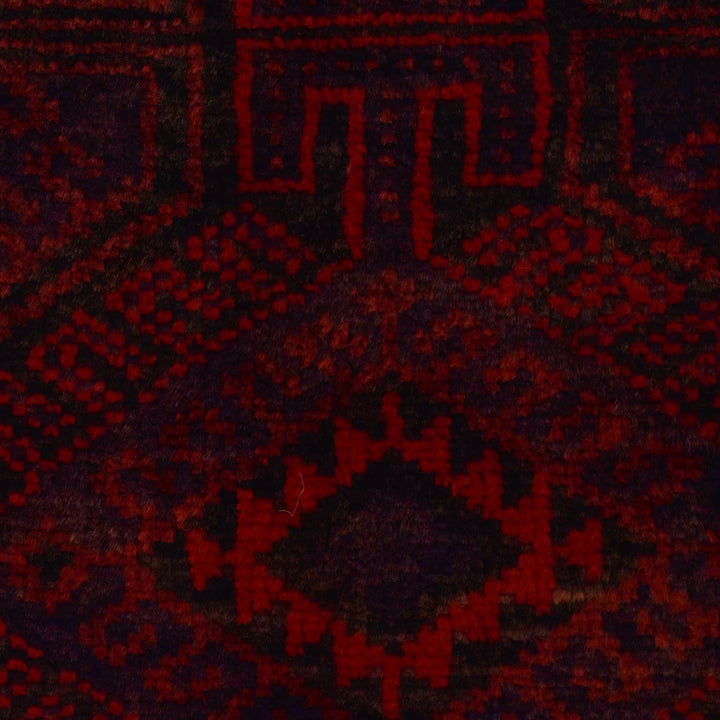 Red Afghan Prayer Rug 2' 11" x 4' 6" Hand-Knotted | No. AL94497