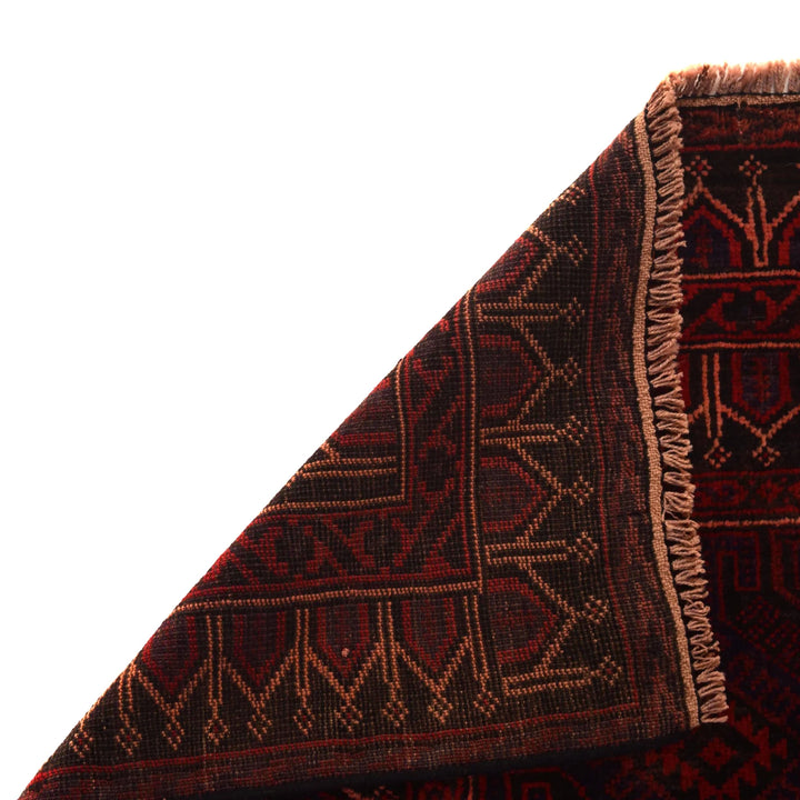 Red Afghan Prayer Rug 2' 11" x 4' 6" Hand-Knotted | No. AL94497
