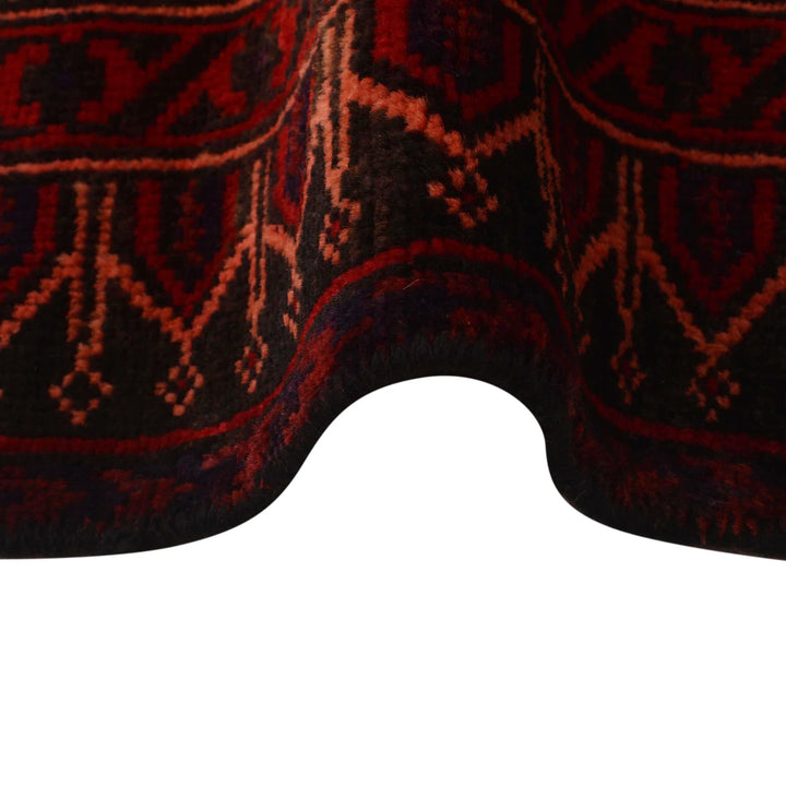 Red Afghan Prayer Rug 2' 11" x 4' 6" Hand-Knotted | No. AL94497