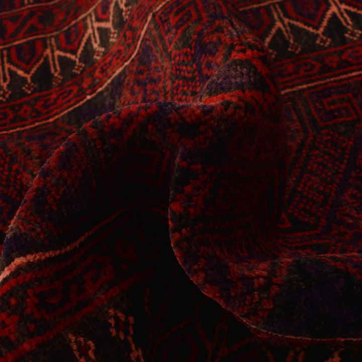 Red Afghan Prayer Rug 2' 11" x 4' 6" Hand-Knotted | No. AL94497