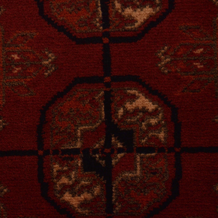 Red Afghan Baluchi Rug 2' 9" x 3' 11" Hand-Knotted | No. AL94518