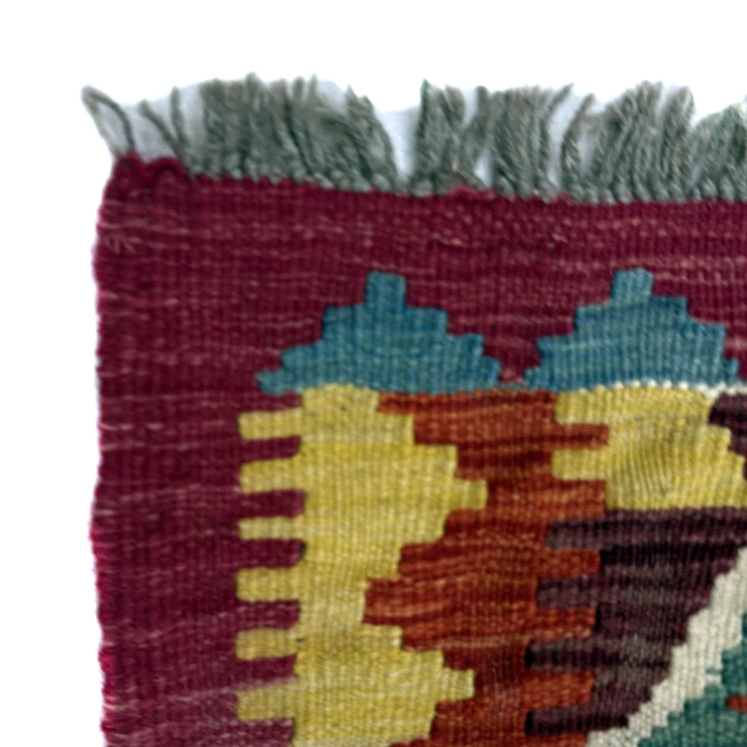 Multicolor Afghan Vegetable Kilim Rug 2' 9" x 3' 7" Flat-Weave | No. AL94543