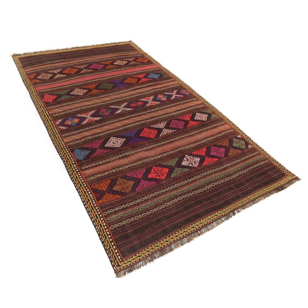 Afghan Laghari Kilim Rug 4' 3" x 7' 4" Hand-Knotted | No. AL94602